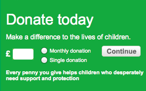 This image displays a nonprofit donation homepage and portrays relevance to website design for the nonprofit donations