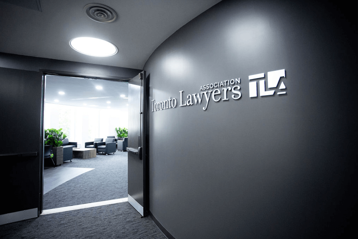 Lobby and lounge area design for the Ontario Courthouse – Toronto Lawyers Association
